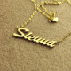 18ct Gold Plated Sienna Style Name Necklace