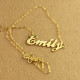 Cursive Script Name Necklace 18ct Solid Gold