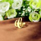 Personalised Carrie Initial Letter Ring 18ct Gold Plated