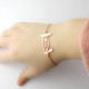 Personal Rose Gold Plated 925 Silver 3 Initials Monogram Bracelet/Anklet