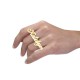 Two Finger Name Ring in Solid 18ct Gold