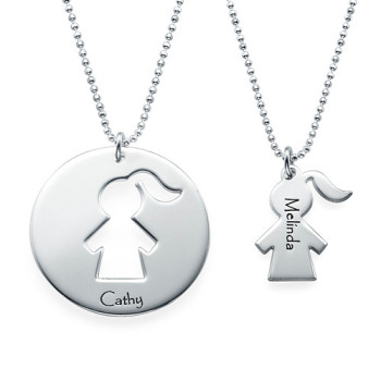 Unique Gift for Mum - Mother Daughter Necklace Set	