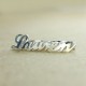 Personalised Allegro Two Finger Name Ring Sterling Silver