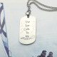 Man's Dog Tag Ocean Theme Name Necklace