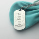 Man's Dog Tag Ocean Theme Name Necklace