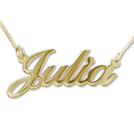 18ct Gold-Plated Silver Classic Name Necklace	