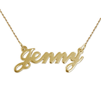 Small 18ct Yellow Gold Classic Name Necklace