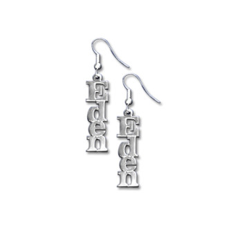 Sterling Silver Name Earrings