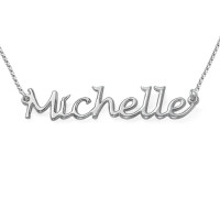 Silver Handwritten Name Necklace	