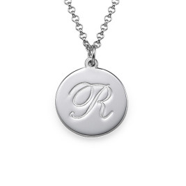 Sterling Silver Initial Script Pendant	