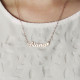 Rose Gold Plated Sex and The City Name Neckalce With Star