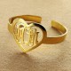 Personal Gold Plated Silver 3 Initials Monogram Bracelets With Heart