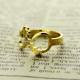 Custom Infinity Name Ring 18ct Gold Plated