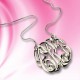 Celebrity Cube Premium Monogram Necklace Gifts Sterling Silver