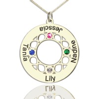 Infinity Family Names Necklace For Mom