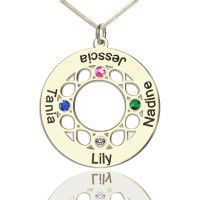 Infinity Family Names Necklace For Mom