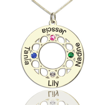 Infinity Family Names Necklace For Mom