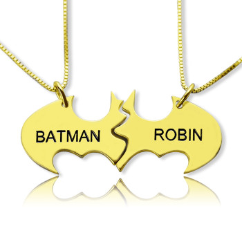 Personalised Puzzle Friend Name Necklace 18ct Gold Plated