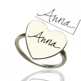 Personalised Signature Ring Handwriting Sterling Silver