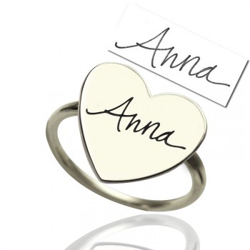 Personalised Signature Ring Handwriting Sterling Silver