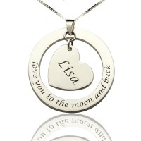 Love You Heart Necklace For Women