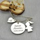 Mother Necklace Gift With Kids Name Charm Sterling Silver