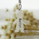 Personalised Boy Pendant on Lobster Clasp Silver