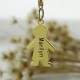 Personalised Boy Pendant Necklace With Name 18ct Gold Plated