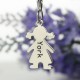Personalised Baby Girl Pendant Necklace With Name Silver