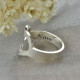 Personalised Couple's Name Promise Heart Ring Silver