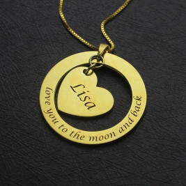 Personalised Promise Necklace with Name  Phrase 18ct Gold Plated