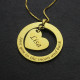 Personalised Promise Necklace with Name  Phrase 18ct Gold Plated