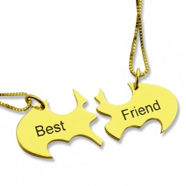 Personalised Puzzle Friend Name Necklace 18ct Gold Plated