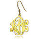 Script Monogram Initial Earrings 18ct Gold Plated