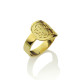 Engraved Designs Monogram Ring 18ct Gold Plated