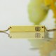 Personalised 18ct Gold Plated Initial Bar Necklace Monogram
