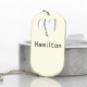 Couples Name Dog Tag Necklace Set with Cut Out Heart