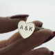 Engraved Sweetheart Ring with Double Initials Sterling Silver