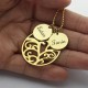 Family Tree Necklace With Name Charm For Mom