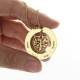 Circle Family Tree Pendant Necklace In 18ct Gold Plated