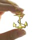 Anchor Necklace Charms Engraved Your Name 18ct Gold Plated Silver
