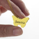 Custom Charming Butterfly Pendant Emgraved Name 18ct Gold Plated