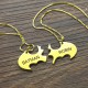 Personalised Puzzle Friend Name Necklace 18ct Gold Plated