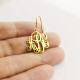 Script Monogram Initial Earrings 18ct Gold Plated