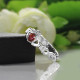 Ladies Claddagh Rings With Birthstone  Name White Gold Plated Silver