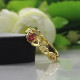 Ladies Modern Claddagh Rings With Birthstone  Name Gold Plated