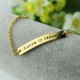 Couple Bar Bracelet Engraved Name 18ct Gold Plated