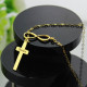 Infinity Symbol Cross Name Necklace 18ct Gold Plated