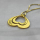 Heart in Heart Name Pendant In 18ct Gold Plated