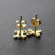 Single Monogram Stud Earrings 18ct Gold Plated